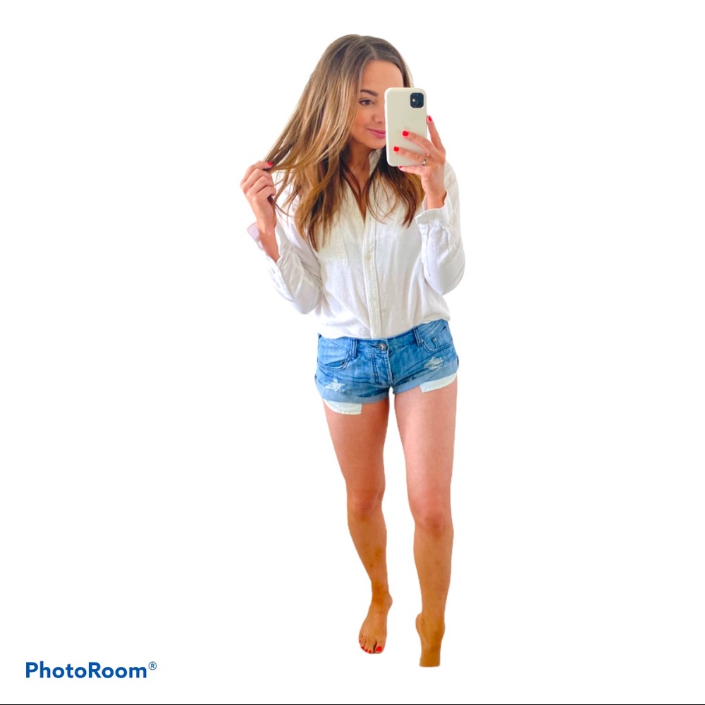 One by One Teaspoon Bandits Distressed Denim Short